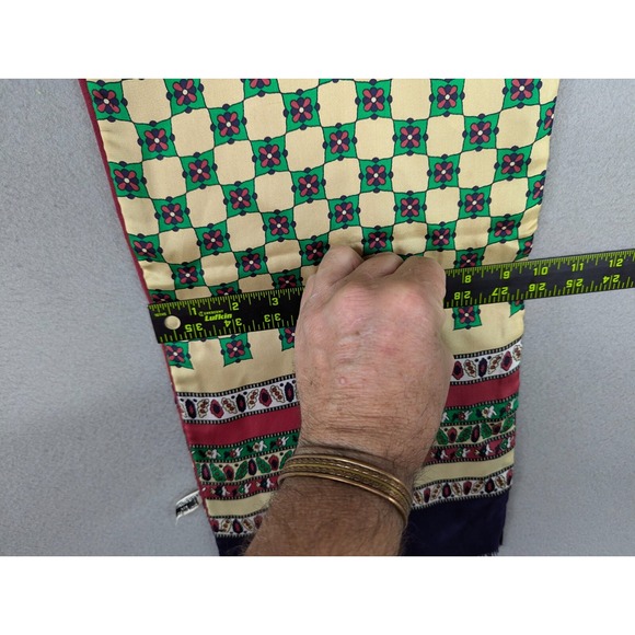 Bloomingdale Unisex Scarf 100% Pure Silk Multicolor Floral Made in Italy Winter - Picture 5 of 8